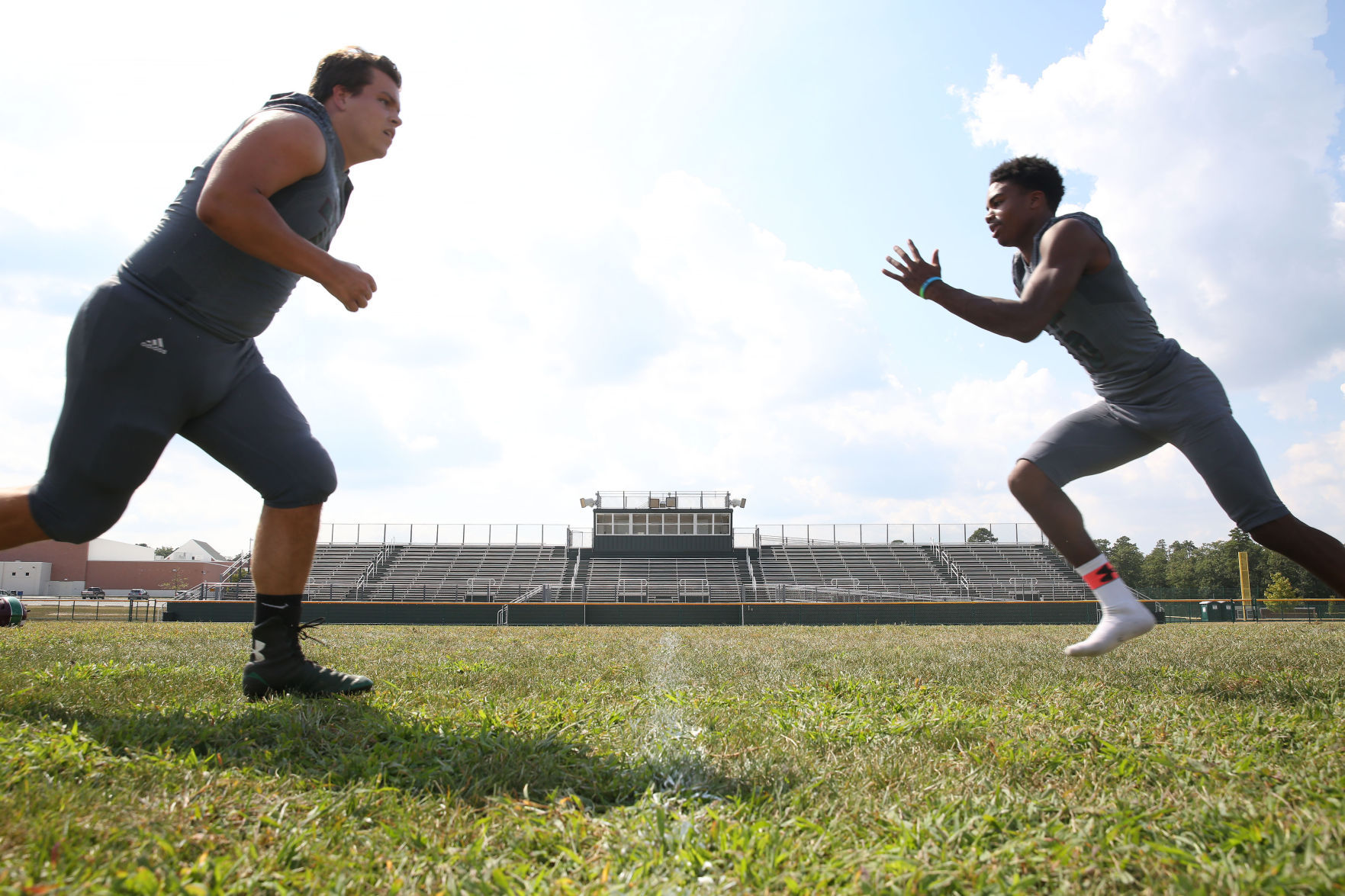HS football cover shoot